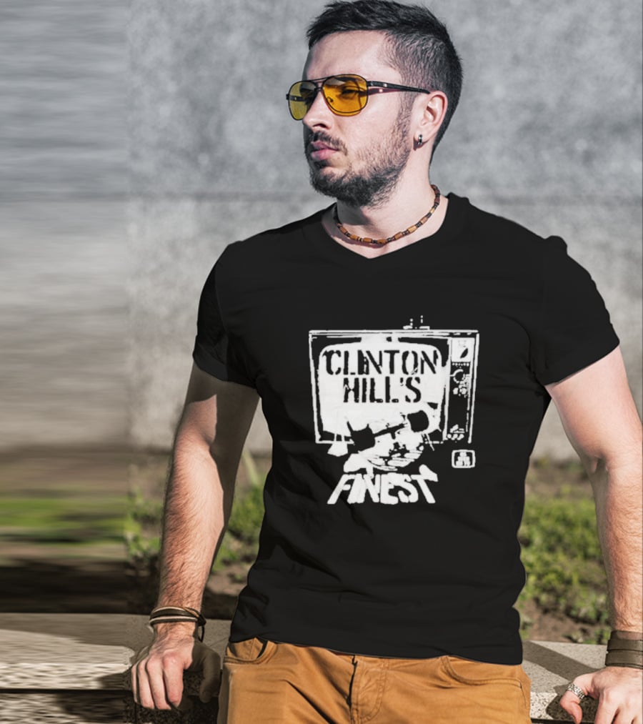 Clinton Hill's Finest As Seen On TV Retro Style Television T-Shirt
