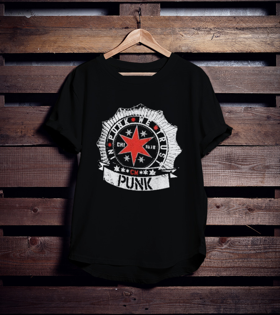 CM Punk In Punk We Trust Chicago Star Badge CHI 1978 T-Shirt