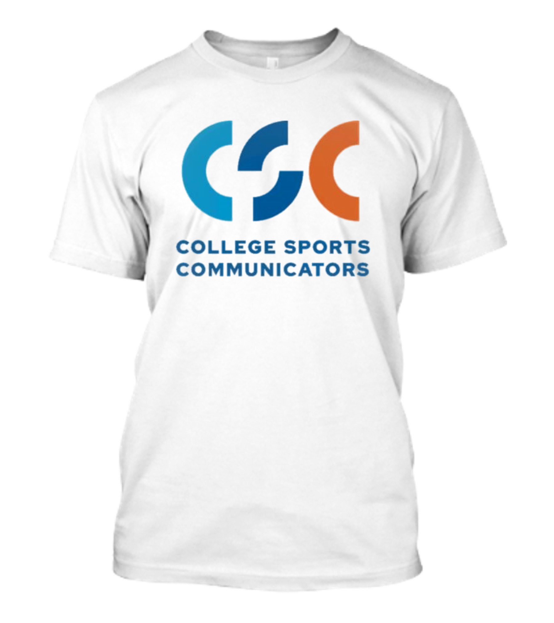 CSC College Sports Communicators Blue Orange T-Shirt