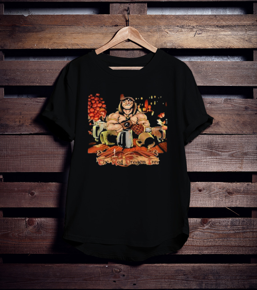 The Red Dragon Inn Comrac Tavern Adventure With Ale And Dragon Decor T-Shirt