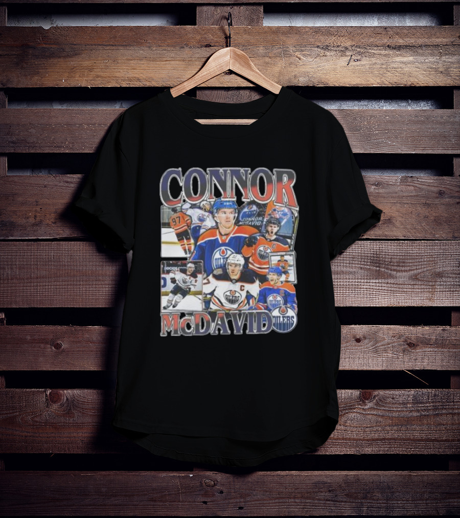Connor McDavid Edmonton Oilers MVP Player 97 Hockey Images T-Shirt