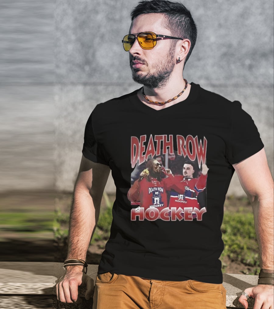 Death Row Hockey Sweater With Iconic Rapper And Player Graphics T-Shirt
