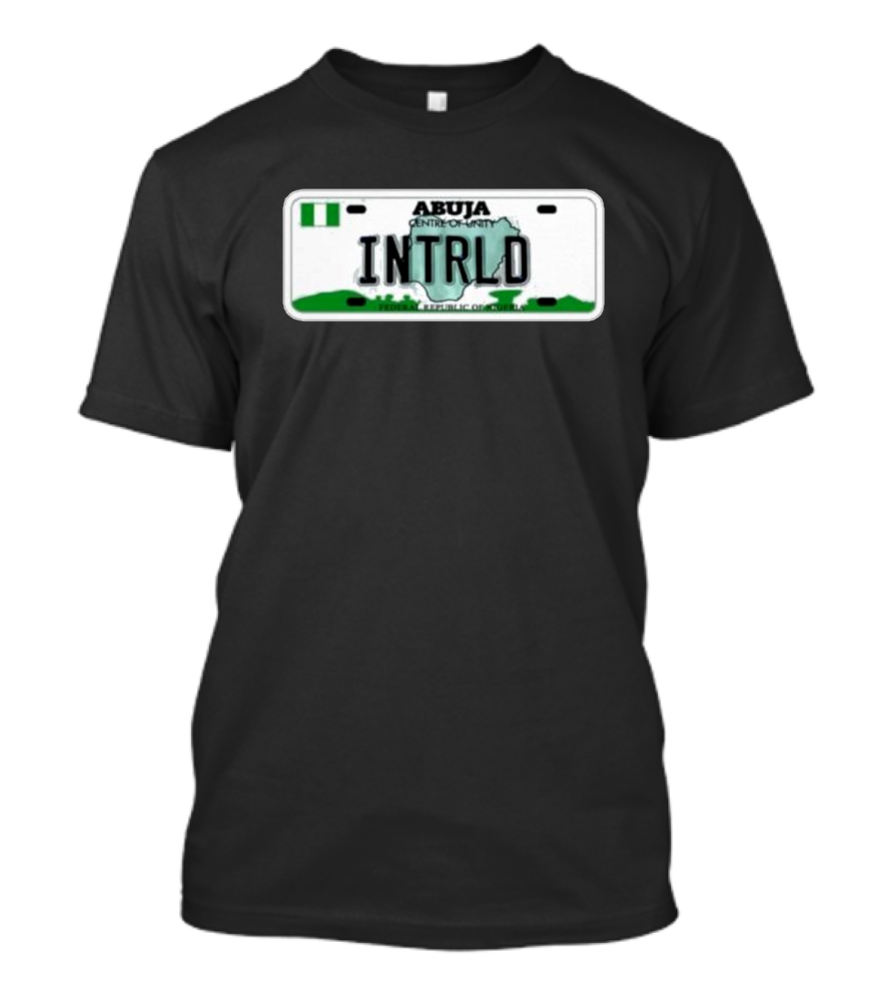 Abuja Centre Of Unity INTRLD Federal Republic Of Nigeria License Plate T-Shirt