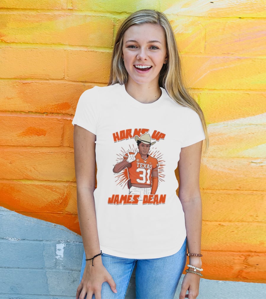 Horns Up Texas 31 Cowboy James Dean T-Shirt