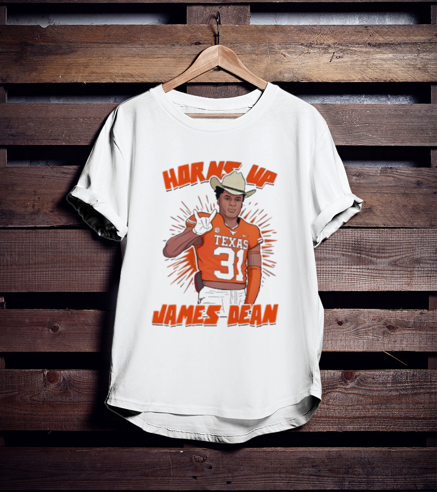 Horns Up Texas 31 Cowboy James Dean T-Shirt