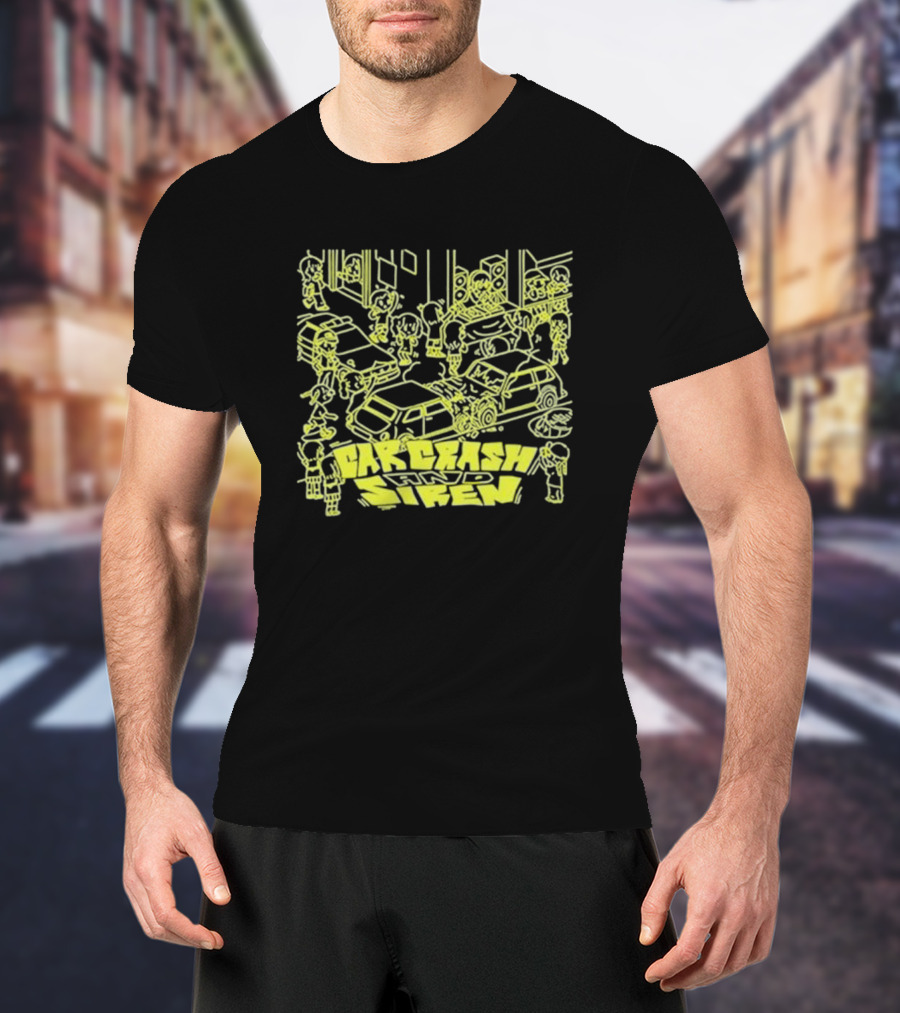 Jazzputin Car Crash Chaos And Siren Scene T-Shirt