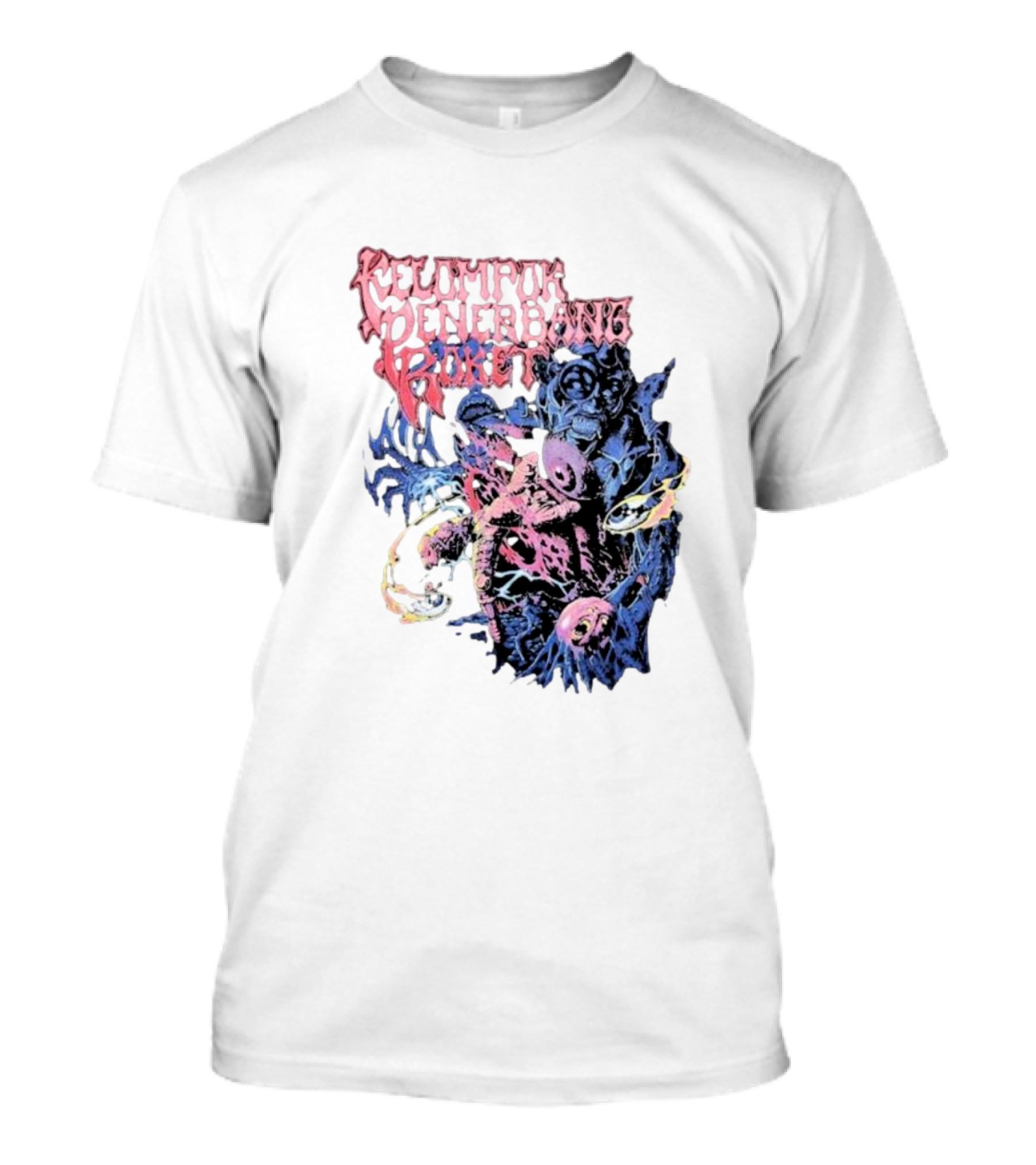 Kelompok Penerbang Roket Space Rage Psychedelic Monster T-Shirt