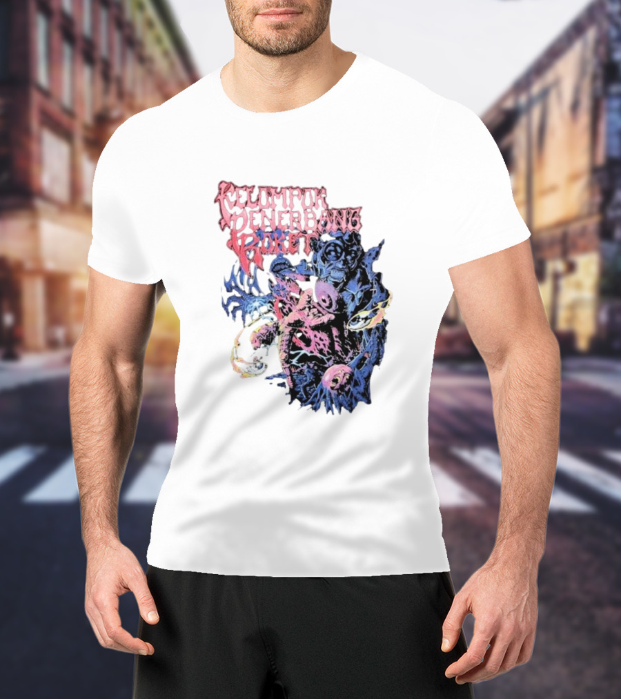 Kelompok Penerbang Roket Space Rage Psychedelic Monster T-Shirt