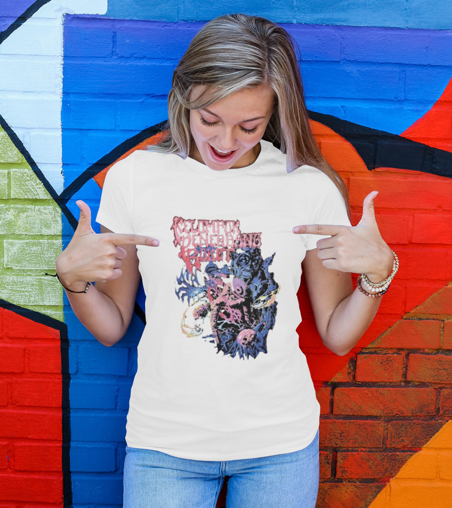 Kelompok Penerbang Roket Space Rage Psychedelic Monster T-Shirt