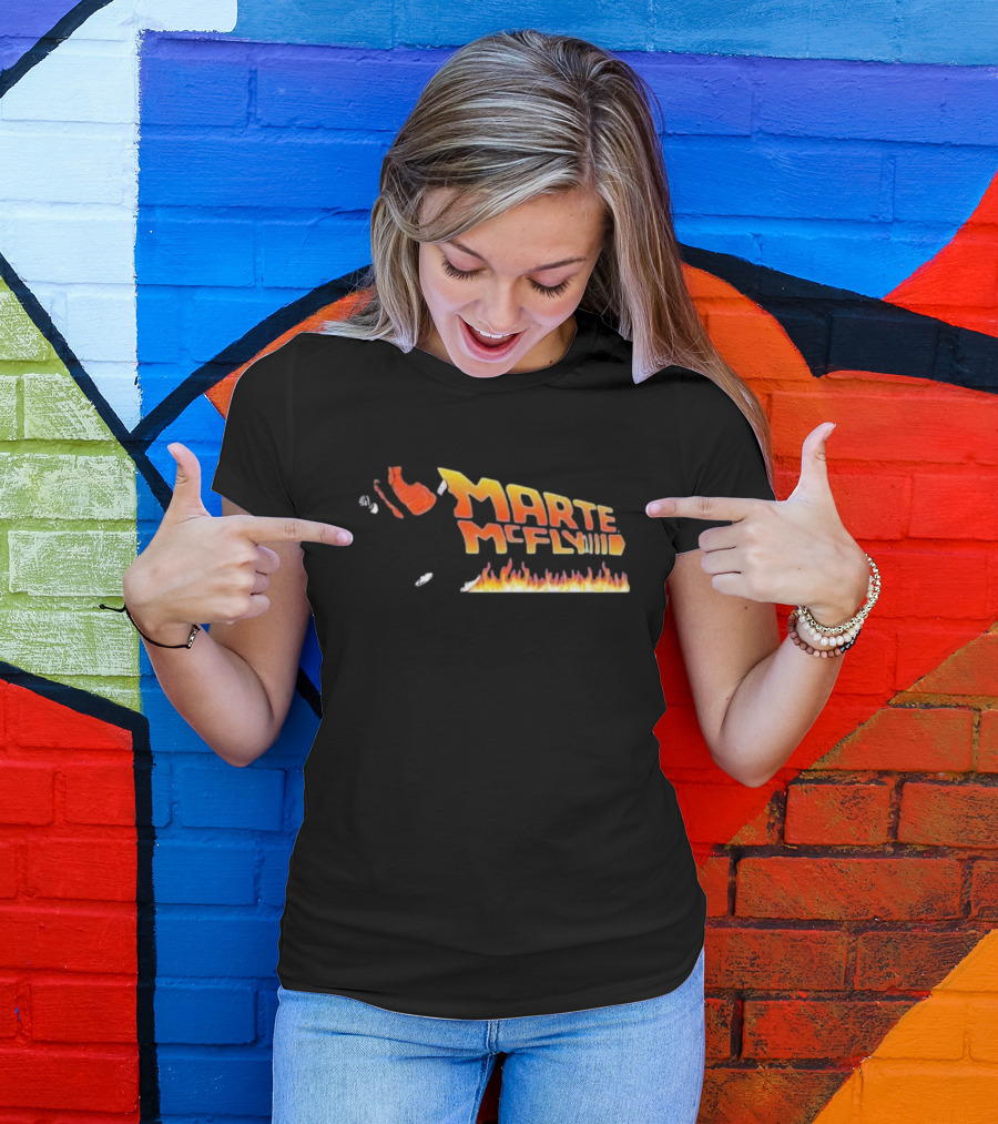 Marte McFly Fire Player Retro Flame T-Shirt