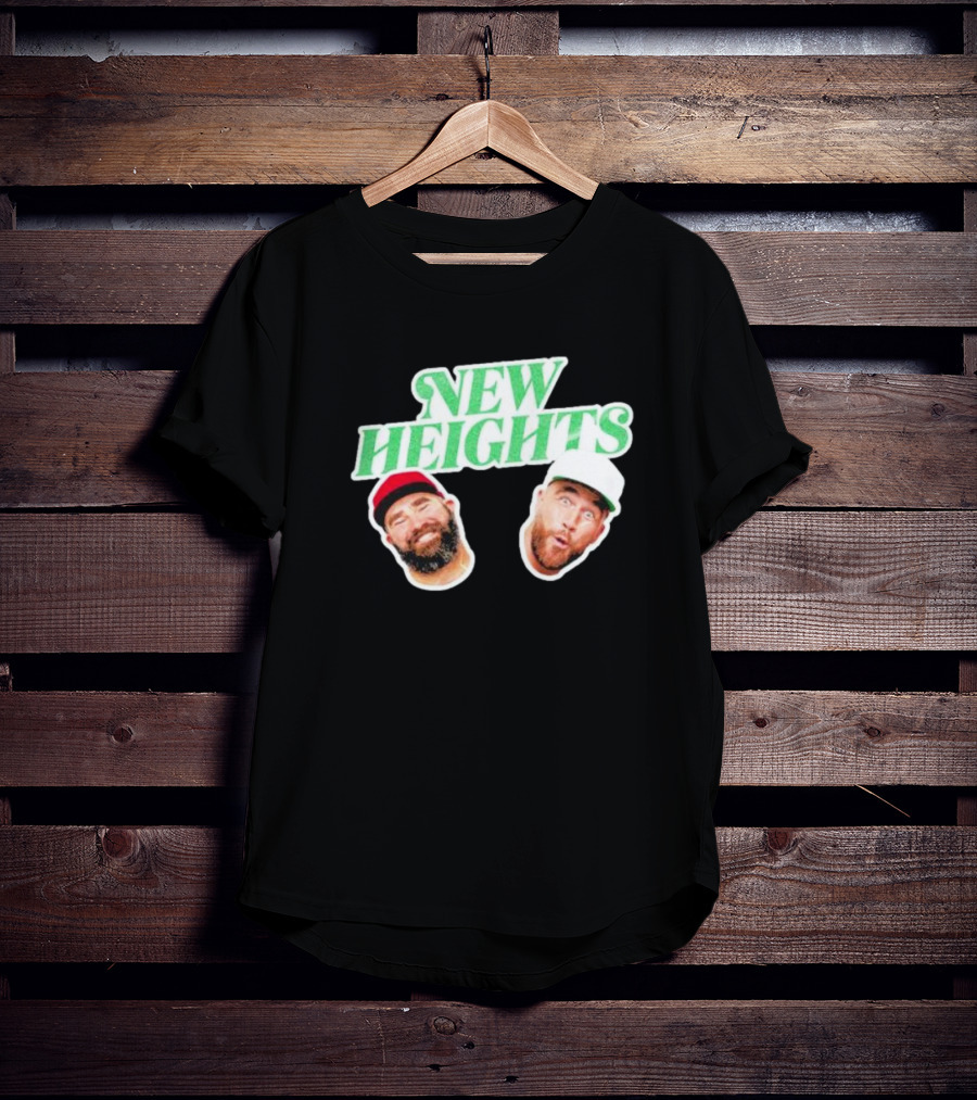New Heights Jason And Travis Kelce Faces T-Shirt