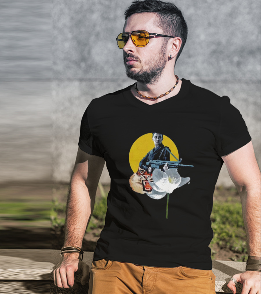 Osd 277 The Arms Of A Warrior With Tiger Flower Emblem T-Shirt