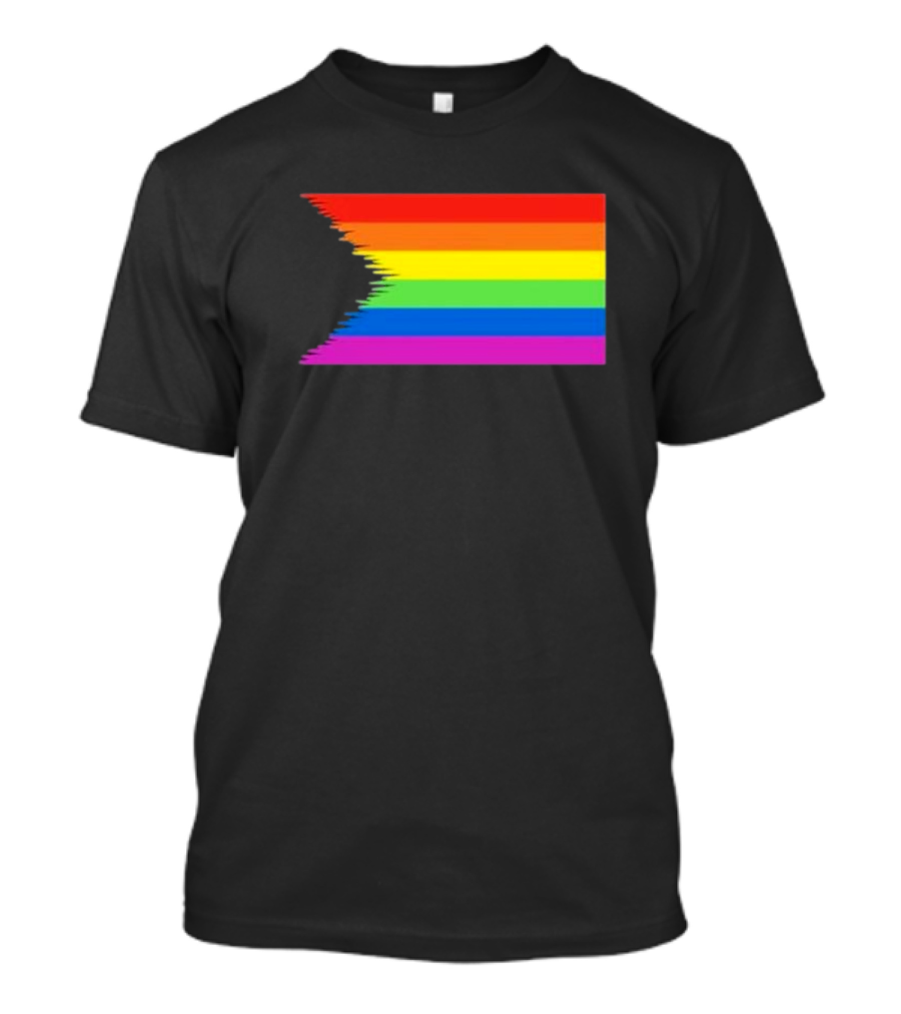 Pride Restored Flag Distorted Rainbow Bands T-Shirt