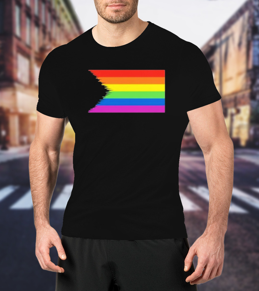 Pride Restored Flag Distorted Rainbow Bands T-Shirt