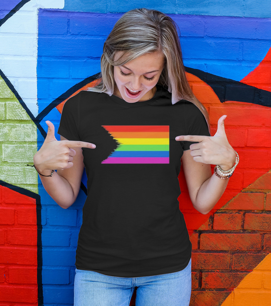 Pride Restored Flag Distorted Rainbow Bands T-Shirt
