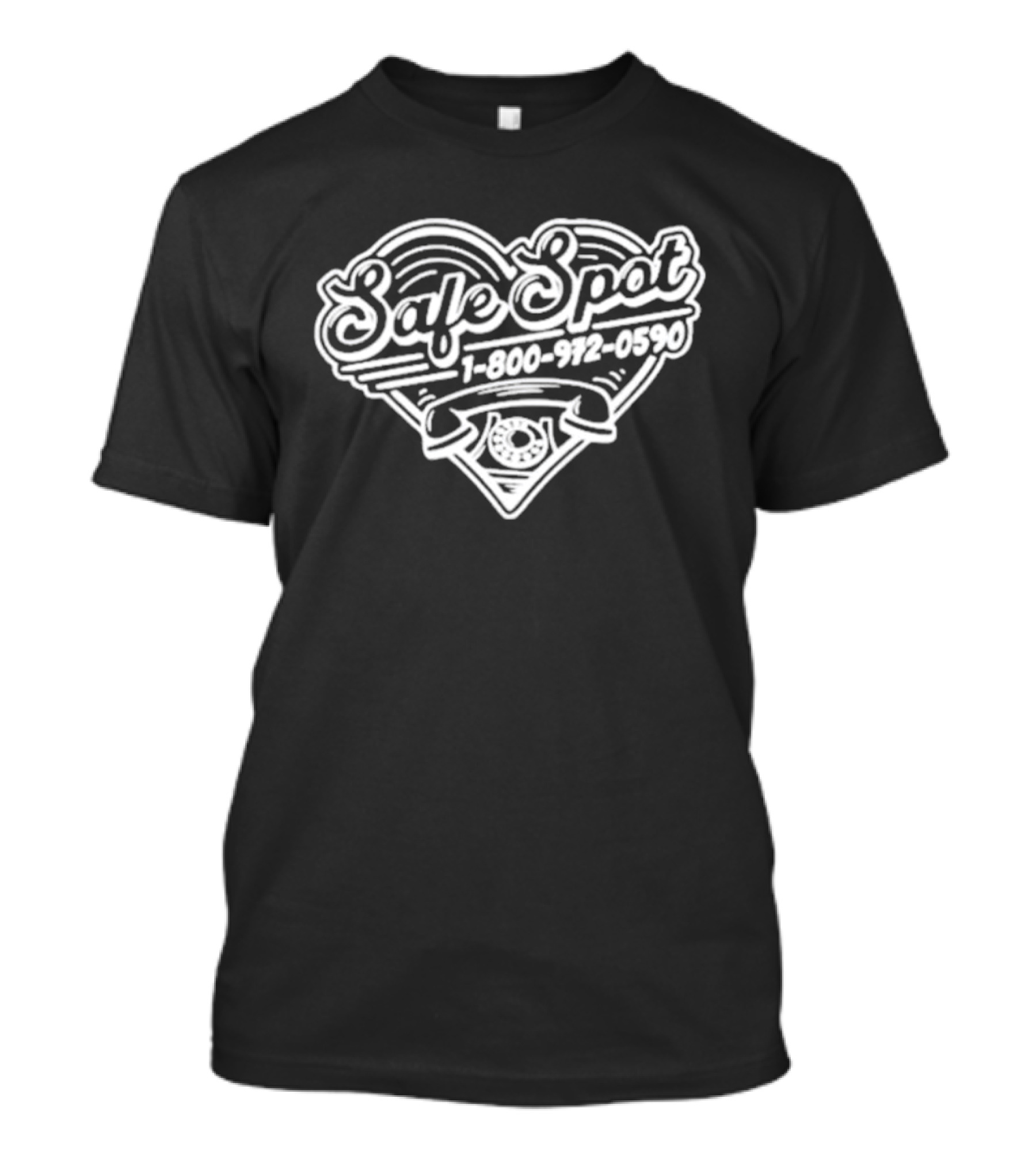 Safe Spot Heart Dial 1 800 972 0590 T-Shirt