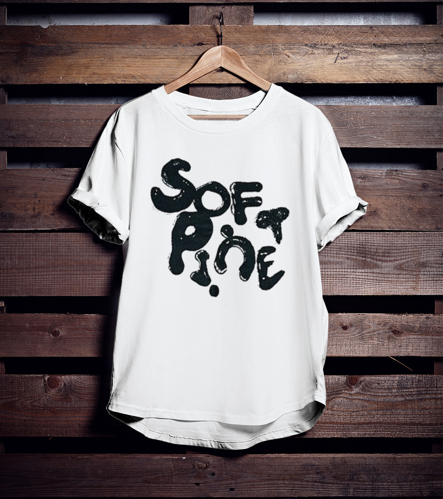 Soft Pine Logo Dark Green Text T-Shirt