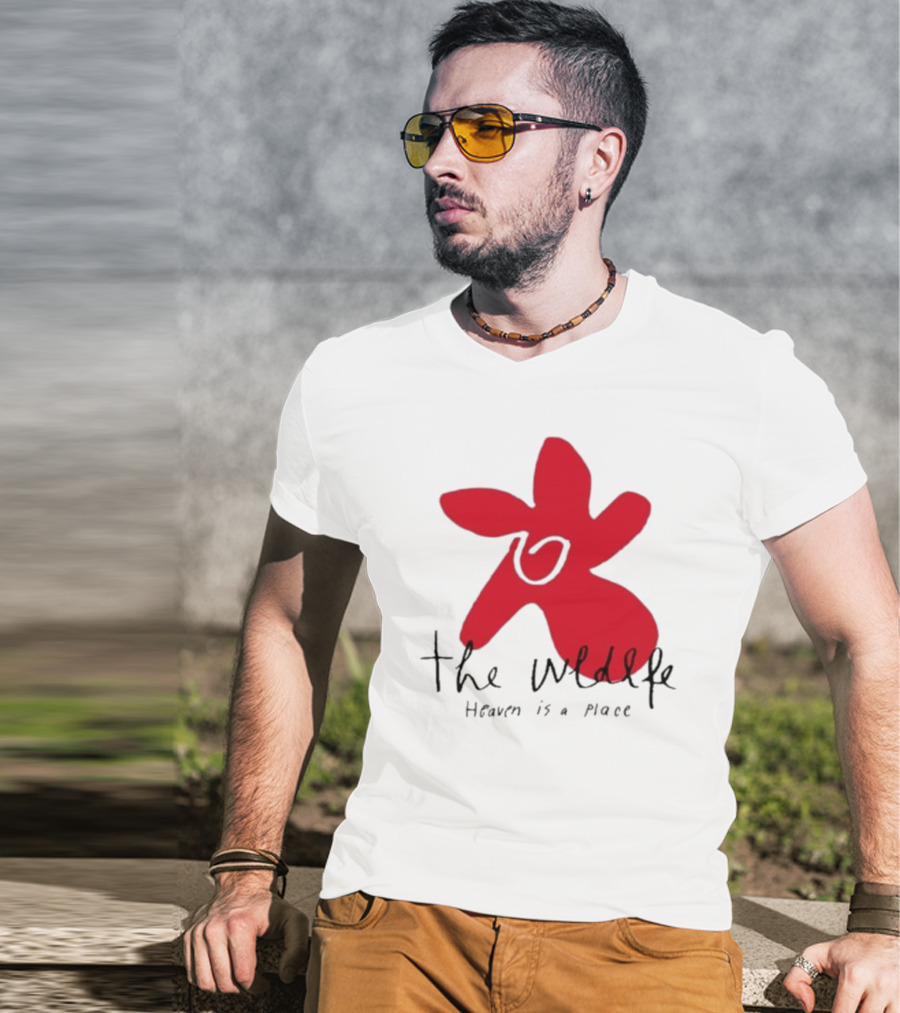 The Wldlfe Heaven Is A Place Red Flower T-Shirt