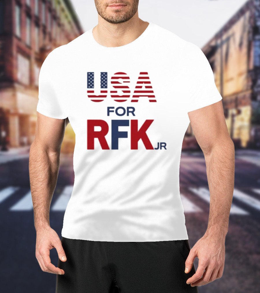 USA For RFK Jr American Flag T-Shirt