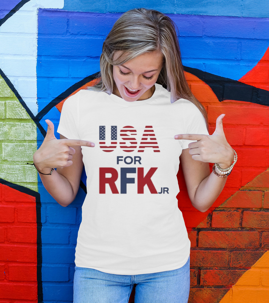 USA For RFK Jr American Flag T-Shirt