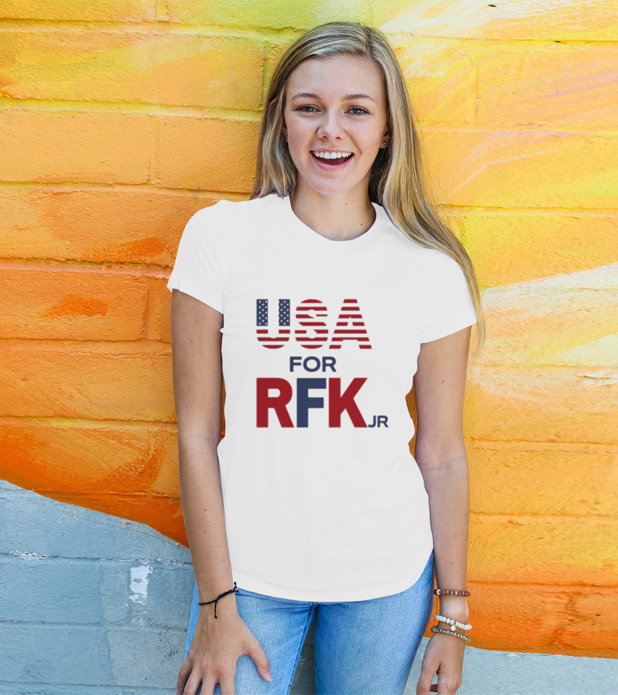 USA For RFK Jr American Flag T-Shirt