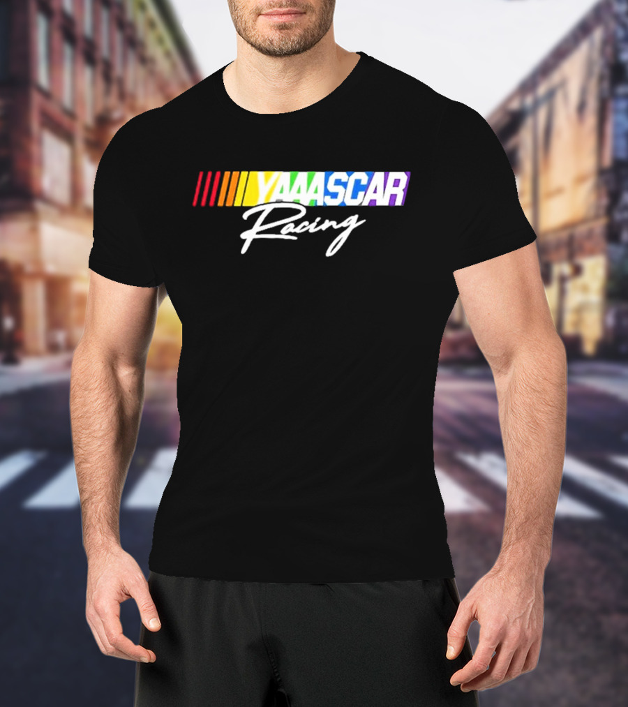 NASCAR Yaaascar Racing Checkered Flag Sports T-Shirt