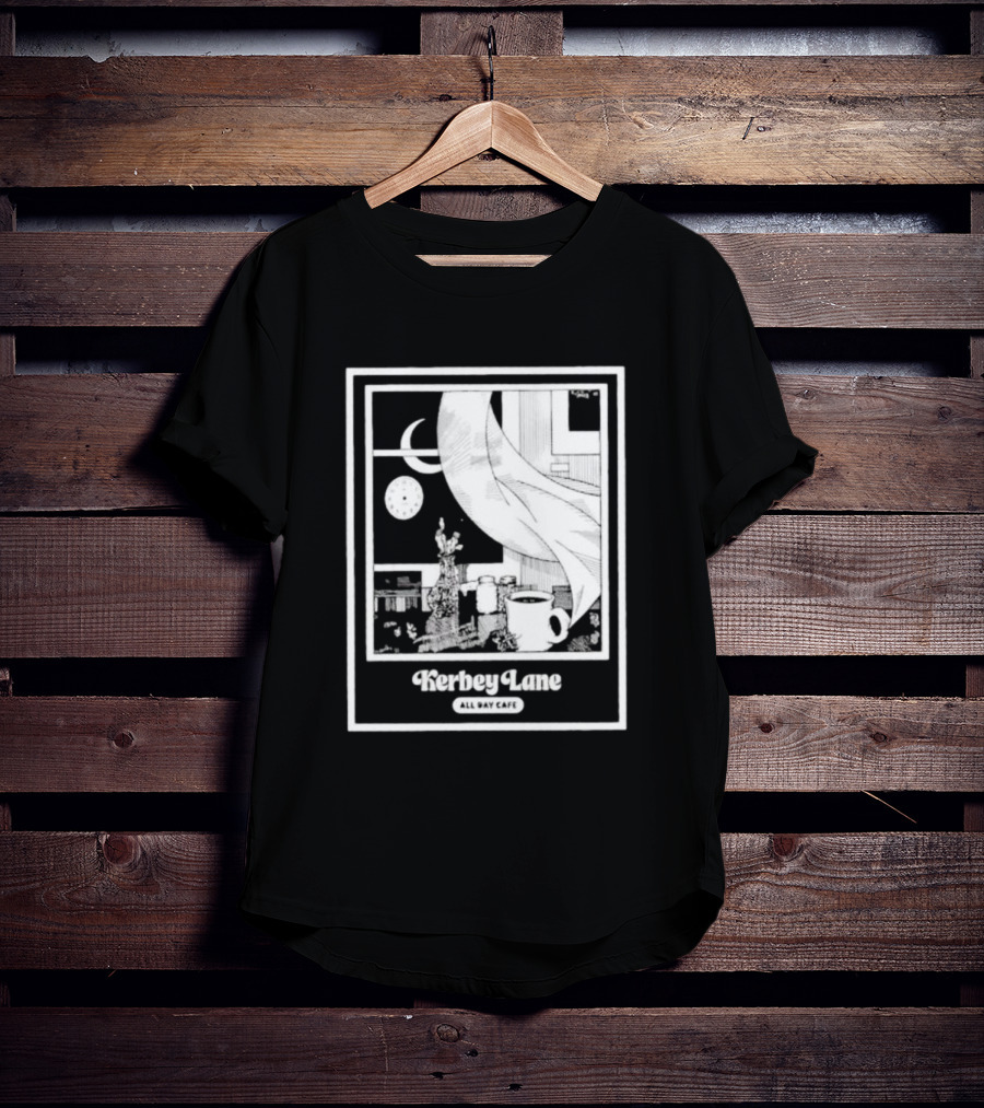 Kerbey Lane All Day Cafe Night Window Scene T-Shirt
