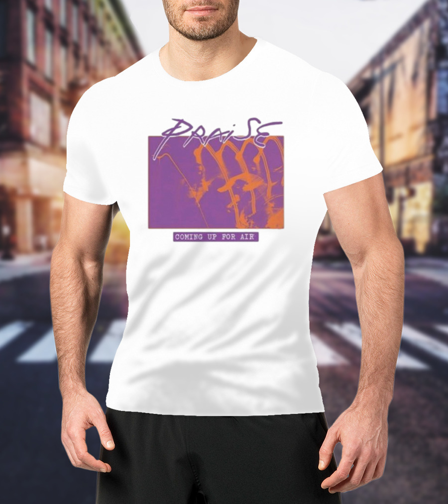 Praise Coming Up For Air Purple And Orange Abstract T-Shirt