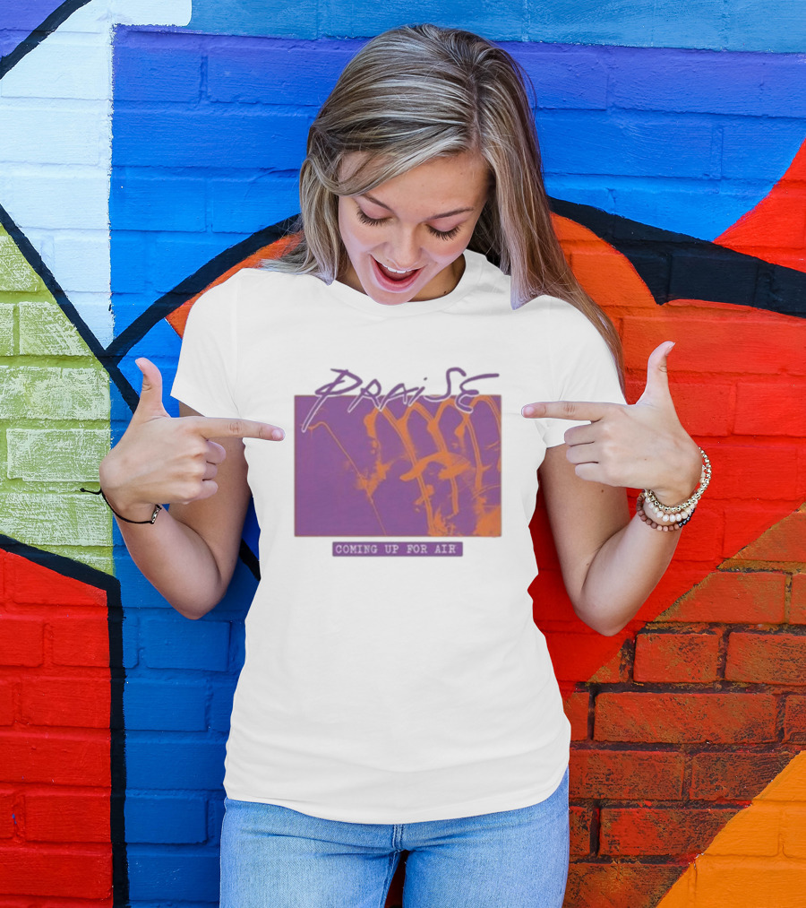Praise Coming Up For Air Purple And Orange Abstract T-Shirt