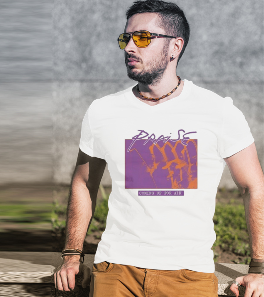 Praise Coming Up For Air Purple And Orange Abstract T-Shirt