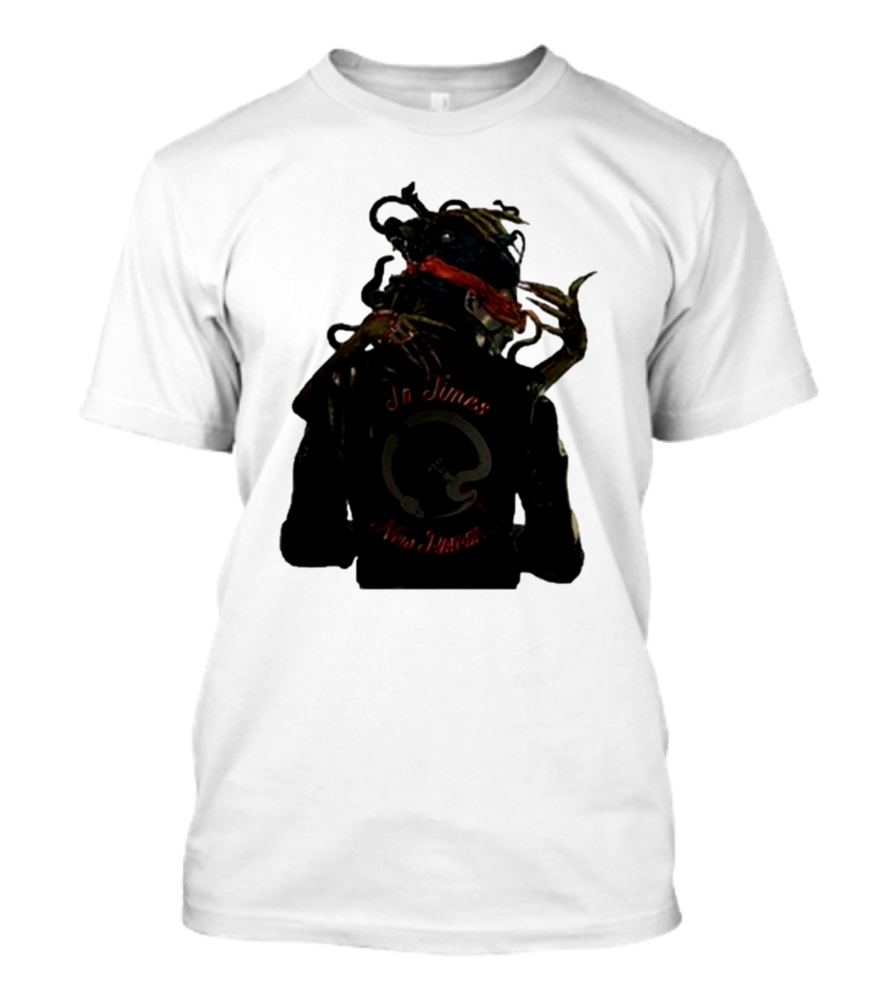 QOTSA In Times New Roman Blindfolded Figure With Entangled Hands T-Shirt