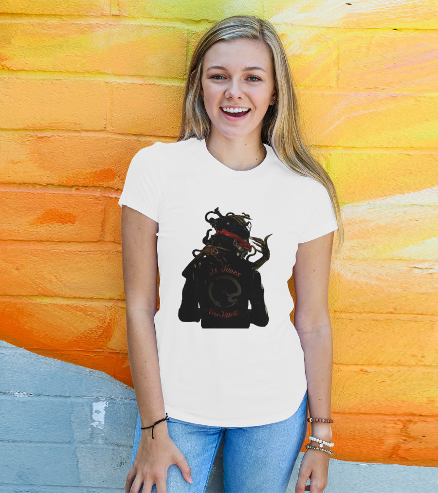 QOTSA In Times New Roman Blindfolded Figure With Entangled Hands T-Shirt