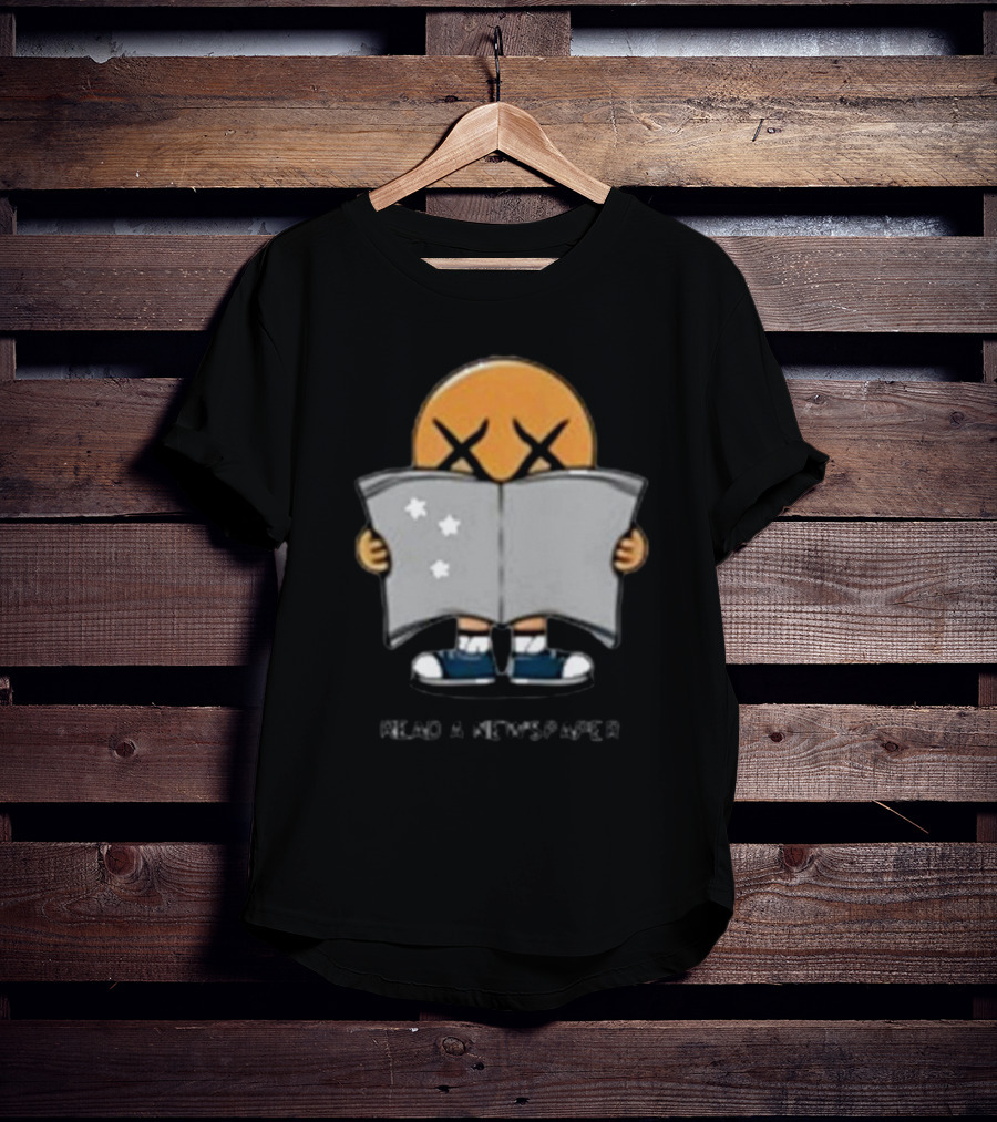 Read A Newspaper Character With Crossed Eye Symbol And Stars T-Shirt