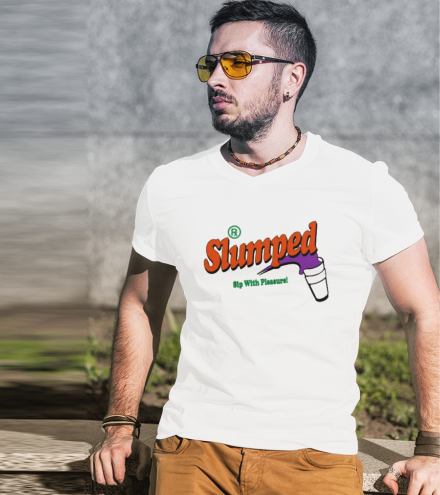 Slumpedboyz Newport Sip With Pleasure Slumped Cup T-Shirt