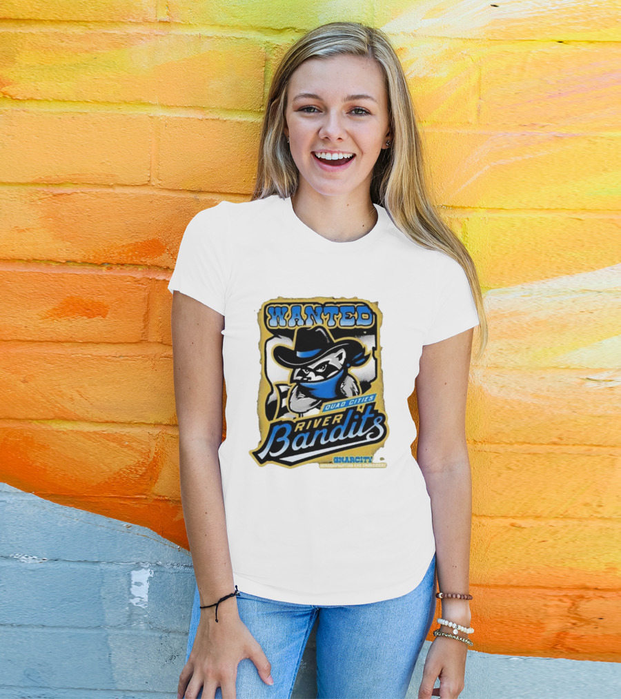 Wanted Quad Cities River Bandits Gnarcity Collectors And Knickleheads T-Shirt