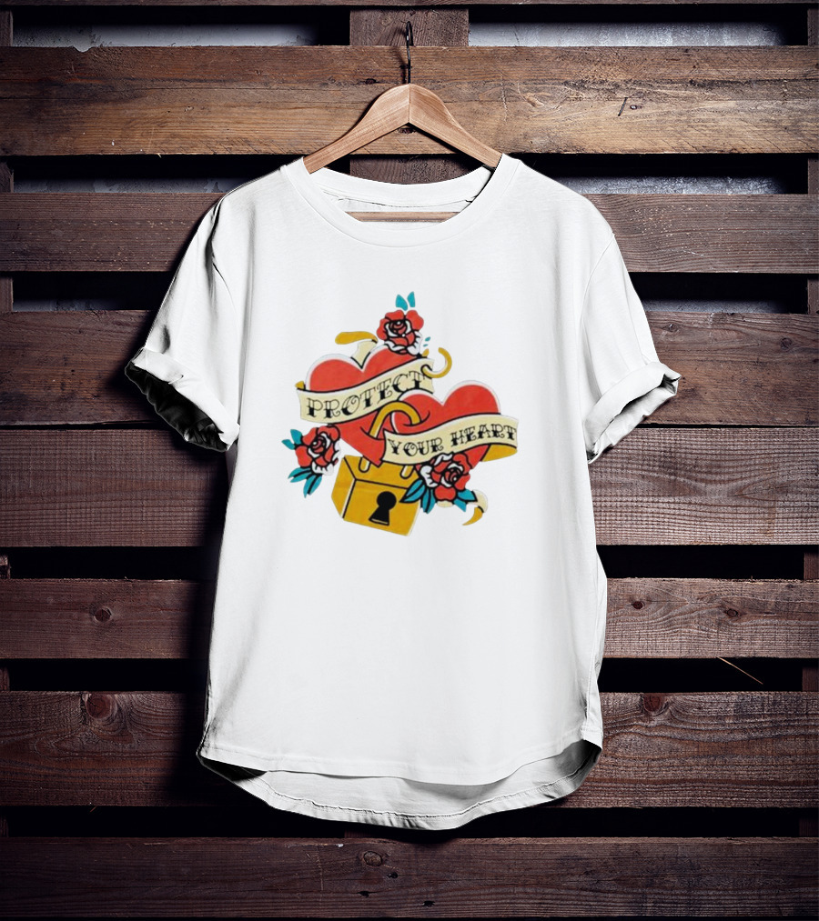 Protect Your Heart Tattoo Roses Lock And Key Xplr T-Shirt