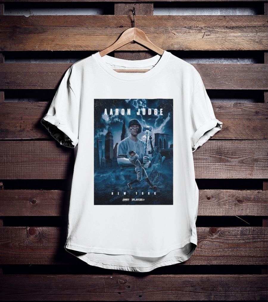 Aaron Judge New York Cityscape Thunderstorm Baseball Power Display T-Shirt