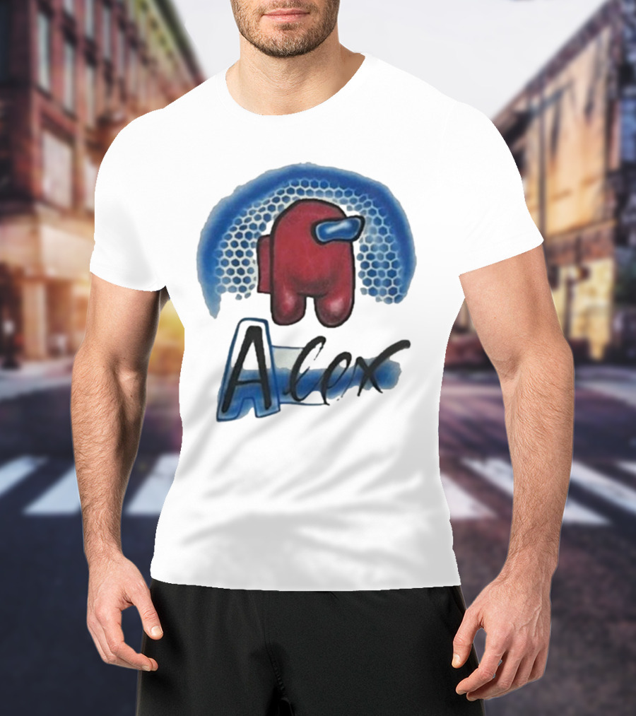 Alex Among Us Red Blue Honeycomb T-Shirt