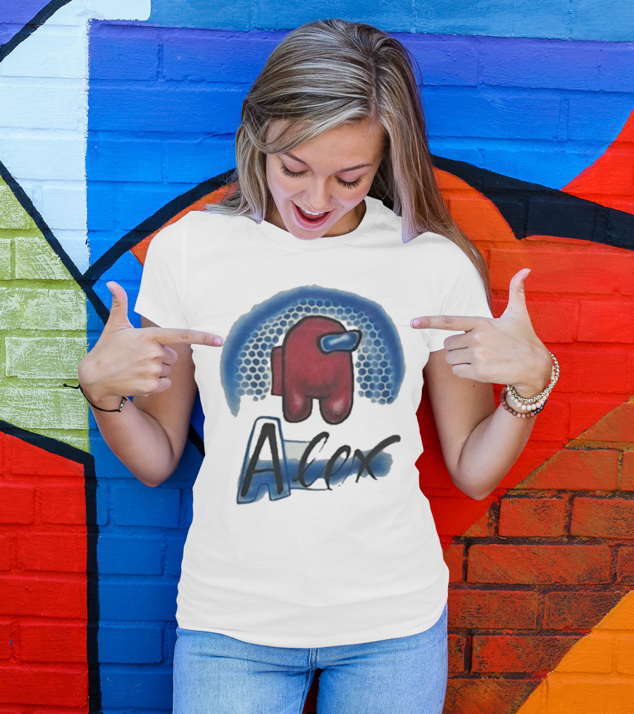 Alex Among Us Red Blue Honeycomb T-Shirt
