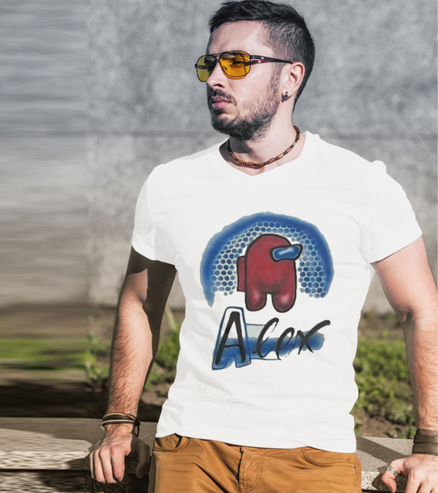 Alex Among Us Red Blue Honeycomb T-Shirt