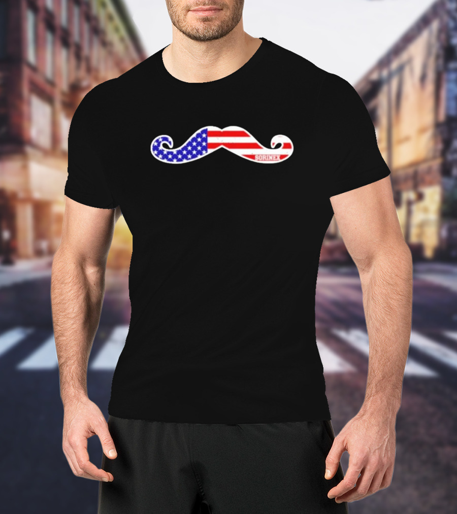 American Flag Mustache Sorinex T-Shirt