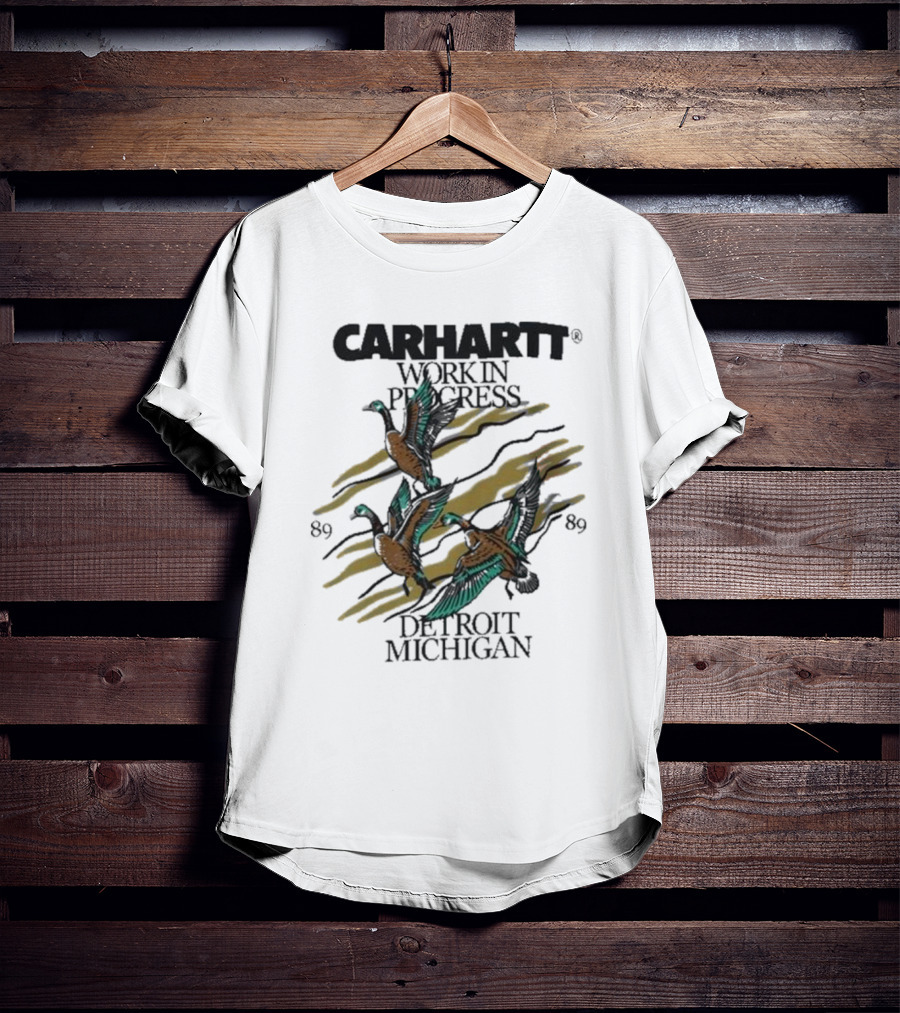 Carhartt Work In Progress Detroit Michigan 89 Ducks T-Shirt