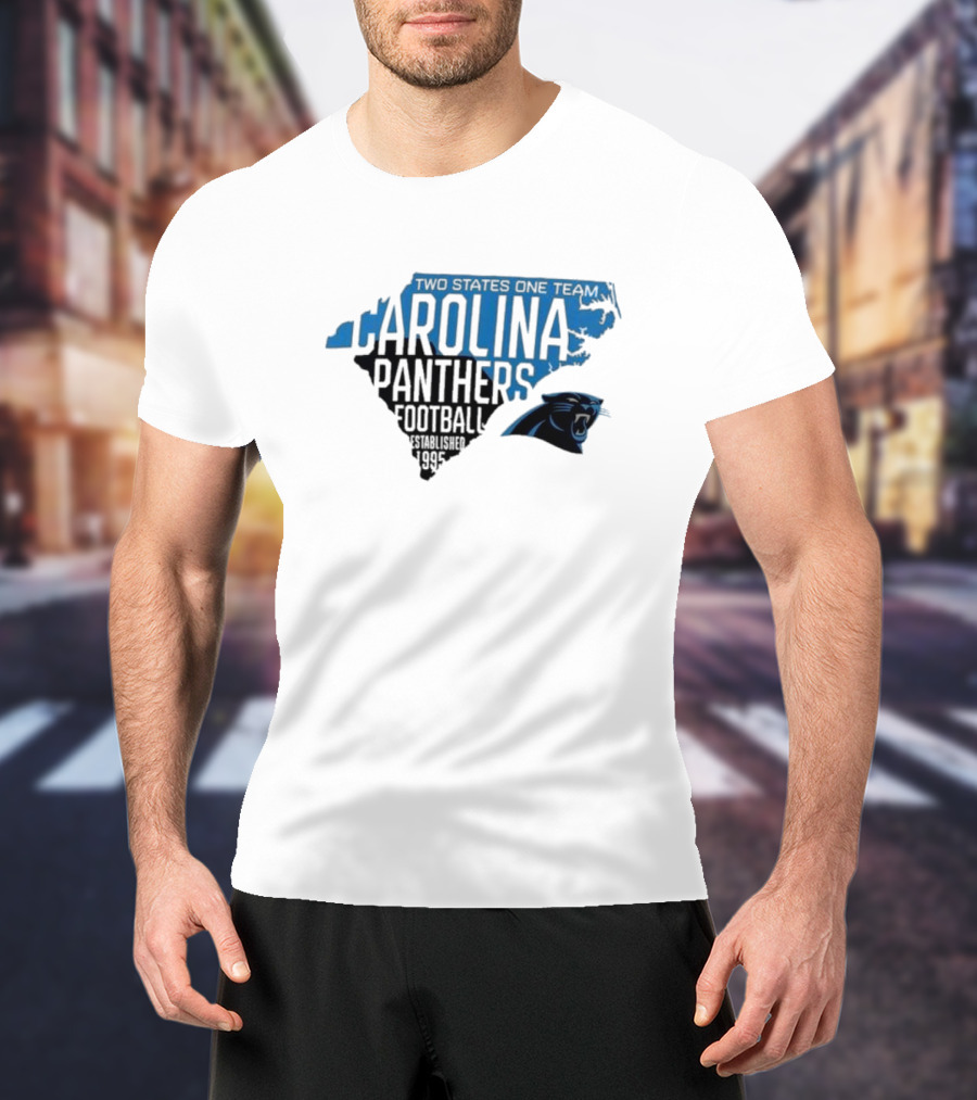 Carolina Panthers Two States One Team Football Established 1995 T-Shirt