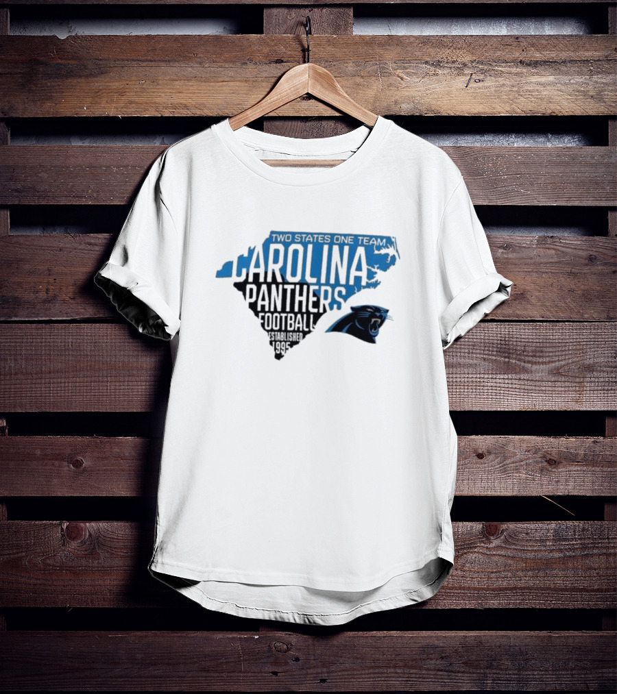 Carolina Panthers Two States One Team Football Established 1995 T-Shirt