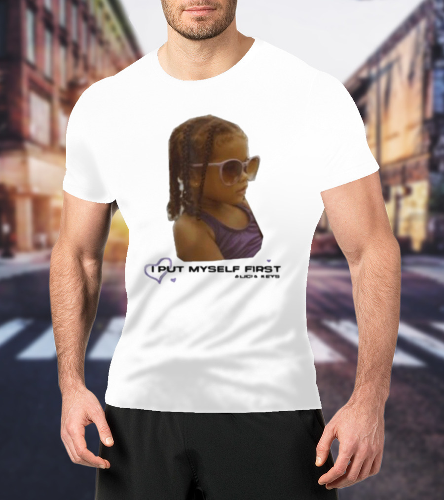 I PUT MYSELF FIRST Keys Affirmations Kid Sunglasses T-Shirt