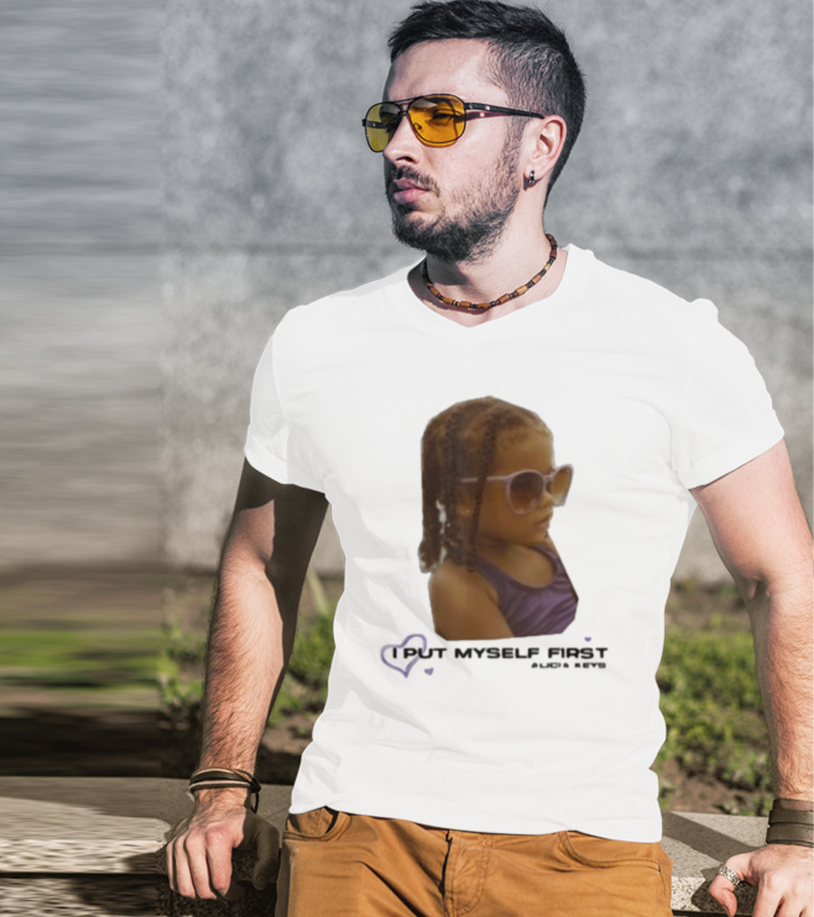 I PUT MYSELF FIRST Keys Affirmations Kid Sunglasses T-Shirt