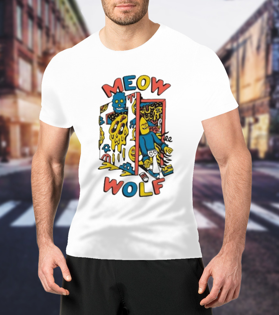 Meow Wolf Killer Acid X Mw Drippy Door Trippy Psychedelic T-Shirt