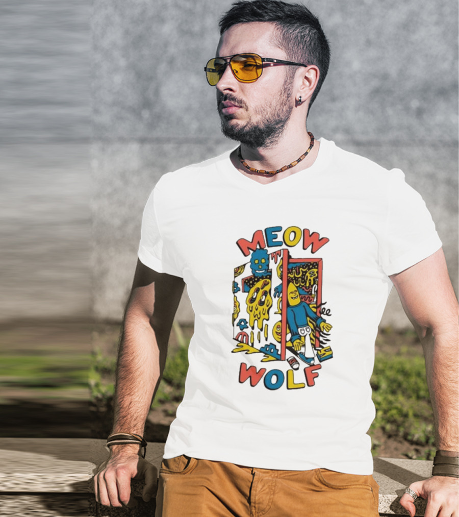 Meow Wolf Killer Acid X Mw Drippy Door Trippy Psychedelic T-Shirt