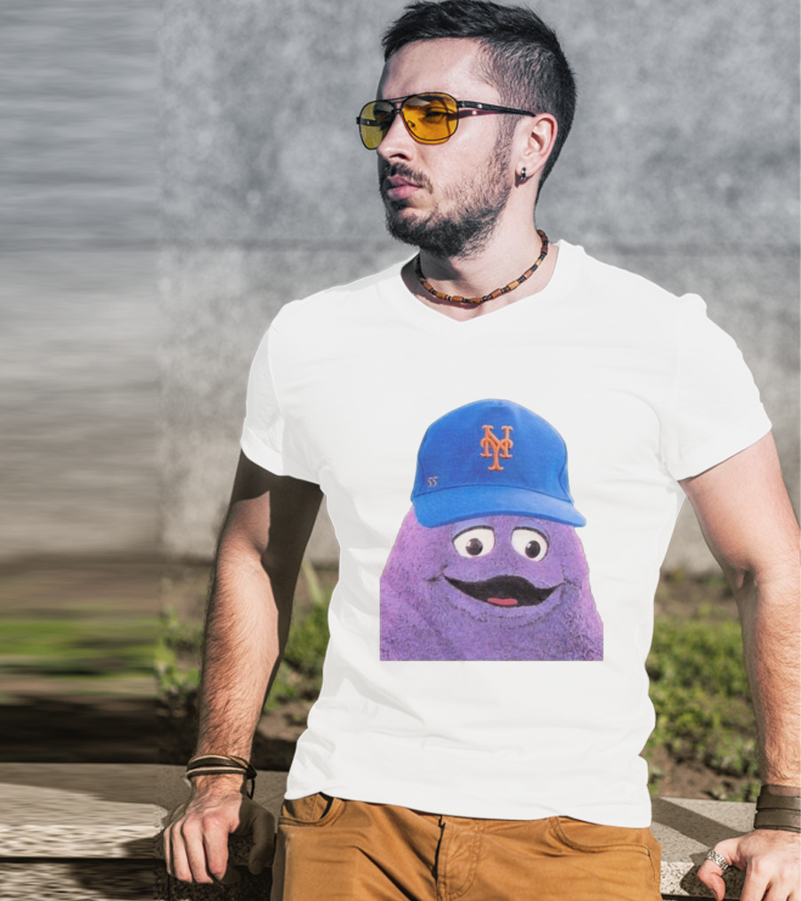 Lgm Grimace New York Mets Mascot Baseball Cap T-Shirt