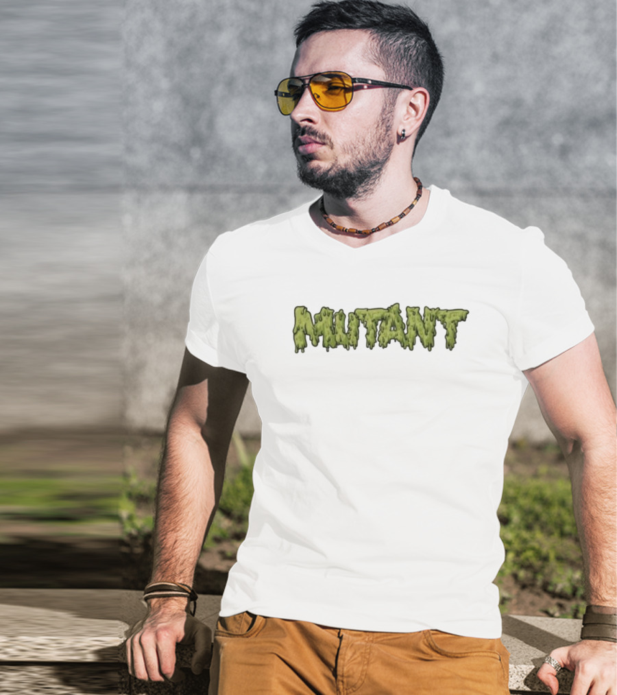 Mutant Threads Dripping Text T-Shirt